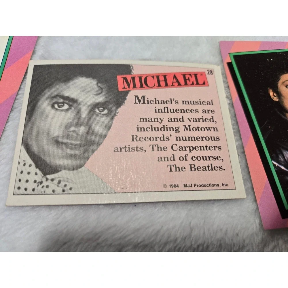 Vintage 1984 Michael Jackson Trading Cards & Stickers Lot Thriller Era Topps MJJ